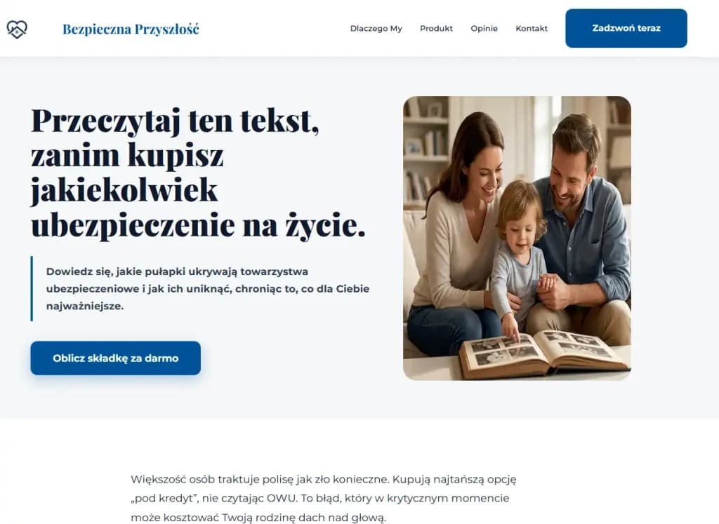 Onepage — lekki WordPress